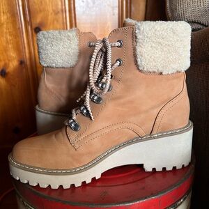 Dolce Vita Fur Lined Platform Heeled Boots